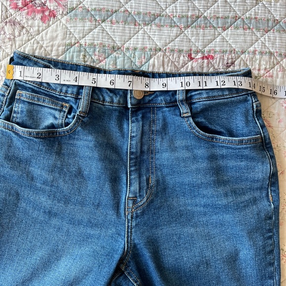 Frank & Oak The High Rise Kim Slim Fit Jean in Medium Indigo Size 28 - Picture 4 of 14